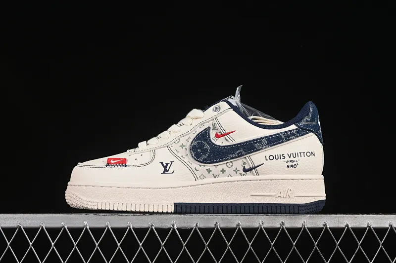 All categories Nk Air Force 1 Air Force series Nk Air Force 1 Low Air Force low-top Nike Air Force 1'07 Low LV co-branded double blue denim hook Air Force 1 low-top casual sneakers YX5066-342
